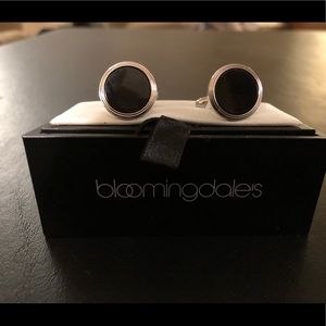 Bloomingdale’s Black Oval Cuff Links